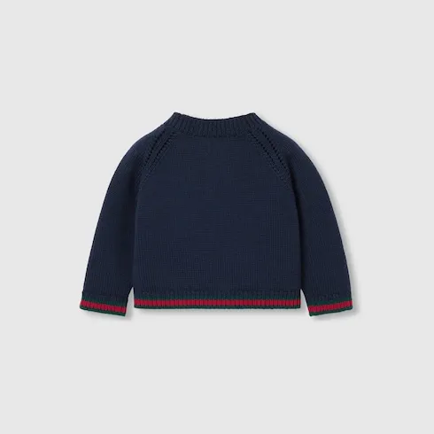 Baby Wool Cardigan With Web