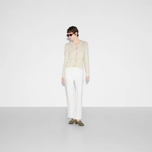 Straight Fit Denim Trousers