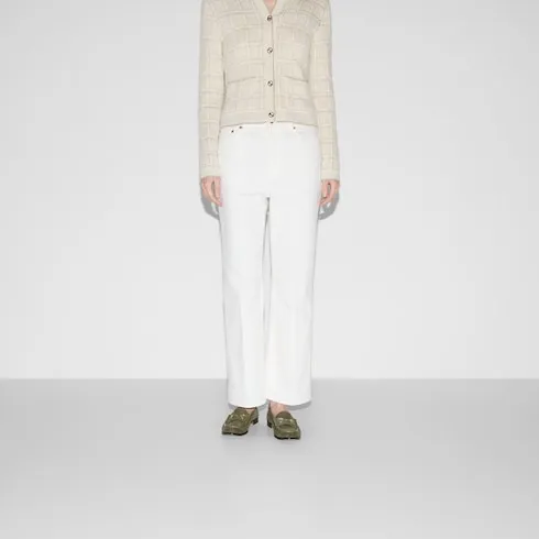 Straight Fit Denim Trousers