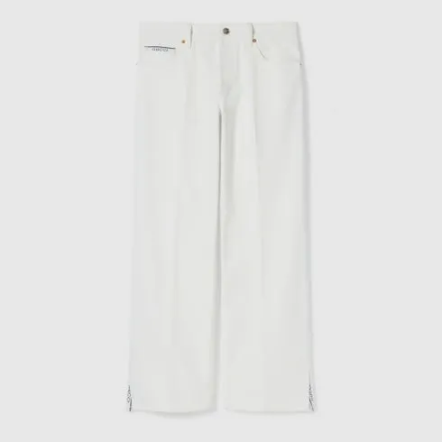 Straight Fit Denim Trousers