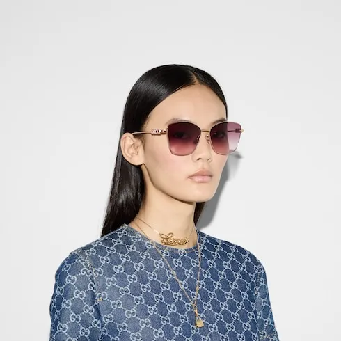 Low Nose Bridge Fit Butterfly Sunglasses