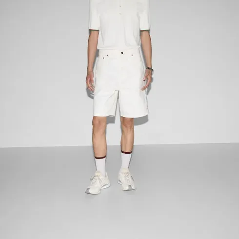 Denim Shorts With Gucci Selvedge