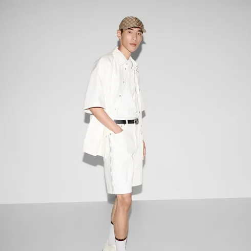 Denim Shorts With Gucci Selvedge