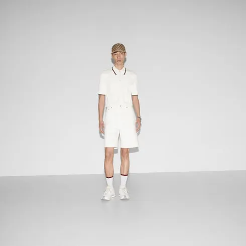 Denim Shorts With Gucci Selvedge