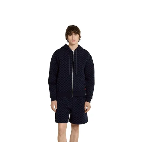 Printed Double Jersey Viscose Zip Jacket