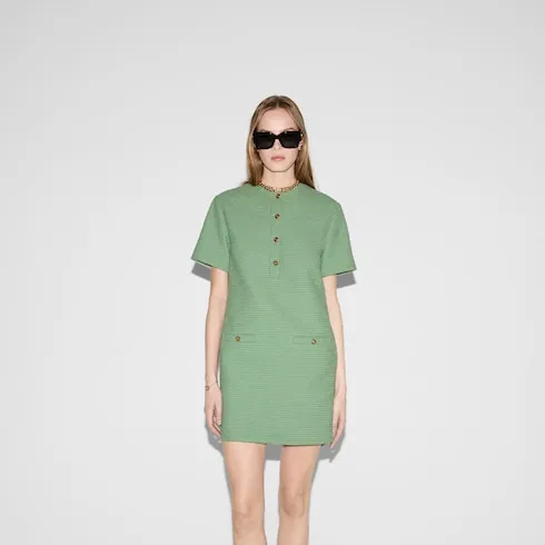 Cotton Bouclé Mini Dress