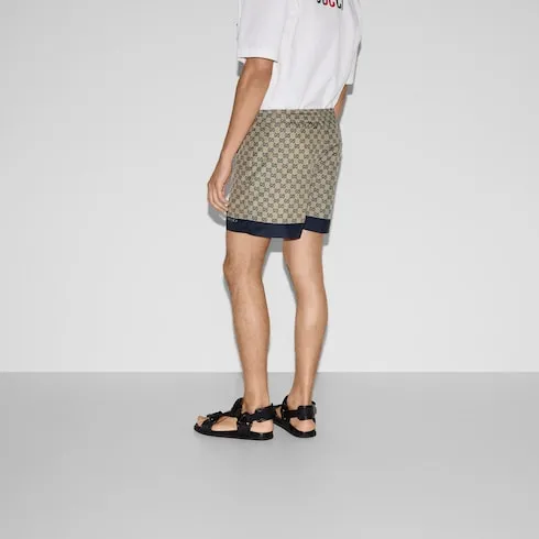 Printed Poplin Tech Swim Shorts
