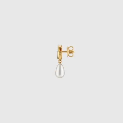 Gg Marmont Pearl Drop Earrings