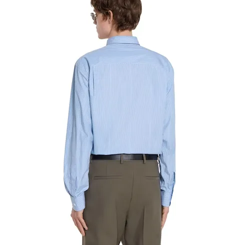 Cotton Poplin Shirt With Logo