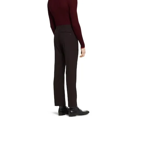 Stretch Wool Pant With Embroidery