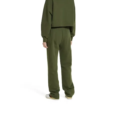 Cotton Jersey Leisure Pants With Embroidery