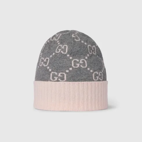 Gg Cashmere Jacquard Hat