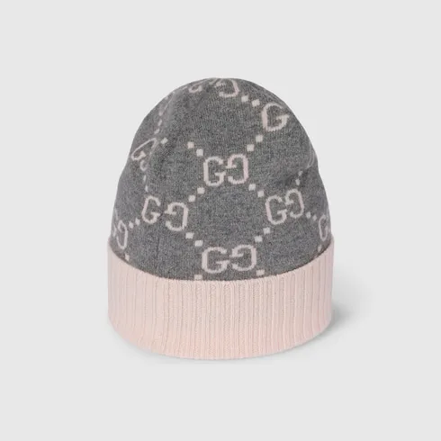 Gg Cashmere Jacquard Hat