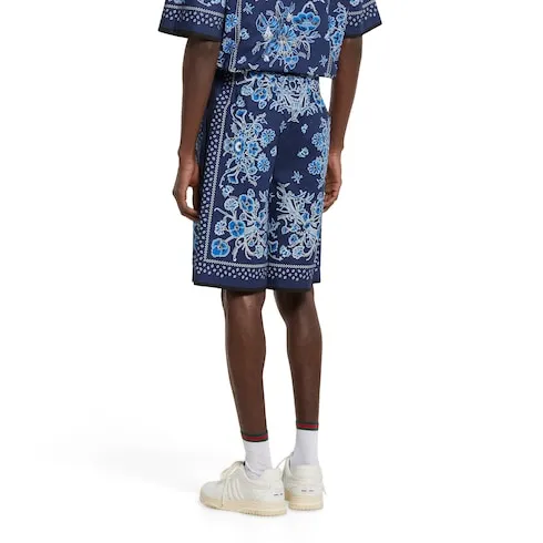 Printed Cotton Poplin Shorts