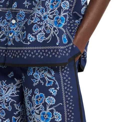 Printed Cotton Poplin Shorts