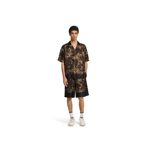 Printed Silk Twill Shorts