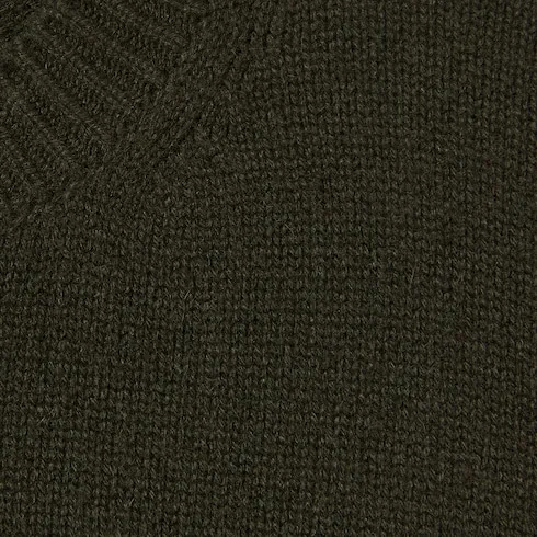 Wool Cashmere Sweater With Web Trim