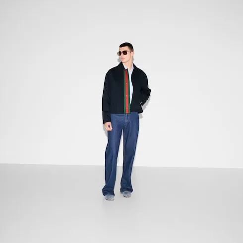 Embossed Cotton Gabardine Jacket