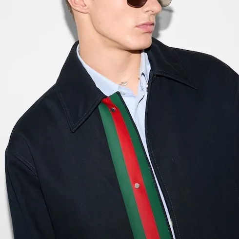 Embossed Cotton Gabardine Jacket