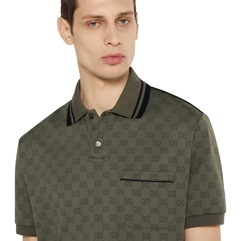 Gg Jersey Jacquard Polo Shirt
