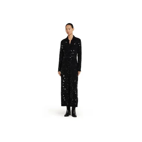 Tweed Blend Polo Dress Embroidery