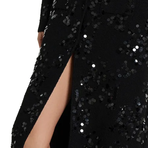 Tweed Blend Polo Dress Embroidery