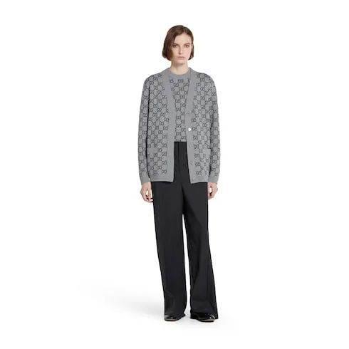 Reversible Gg Wool Jacquard Top