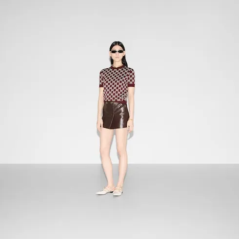Reversible Gg Wool Jacquard Top