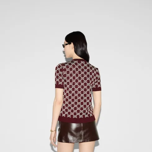 Reversible Gg Wool Jacquard Top