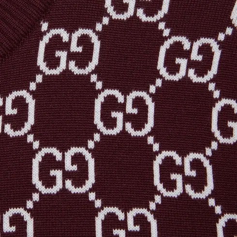 Reversible Gg Wool Jacquard Top