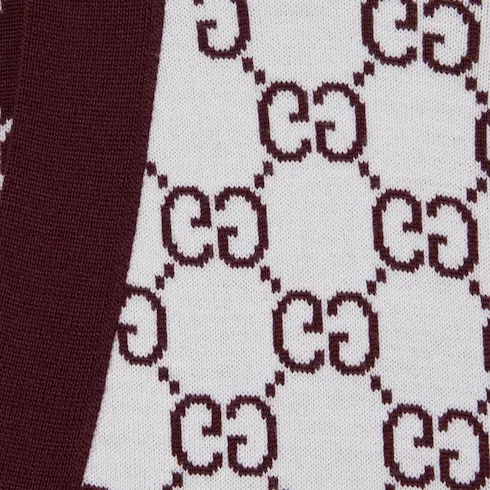 Reversible Gg Wool Jacquard Cardigan