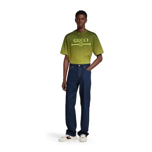 Technical Cotton Jersey T-Shirt With Print