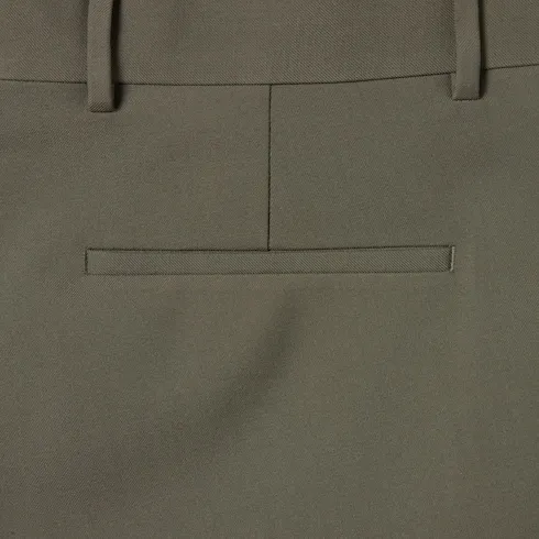 Wool Gabardine Pant With Embroidery