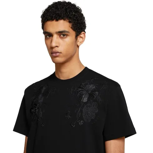 Cotton Jersey T-Shirt With Embroidery