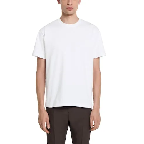 Cotton Jersey T-Shirt With Embroidery