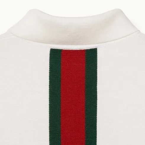Knit Wool Polo Shirt With Web