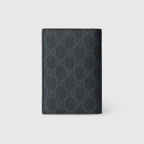Gg Passport Case With Grey Interior
