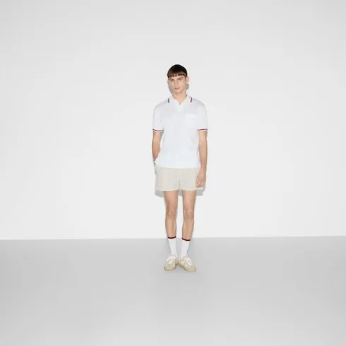 Cotton Polo Shirt With Embroidery