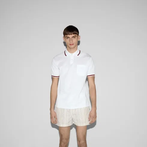 Cotton Polo Shirt With Embroidery