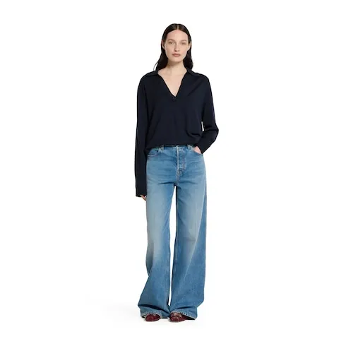 Extra Fine Wool Polo Top