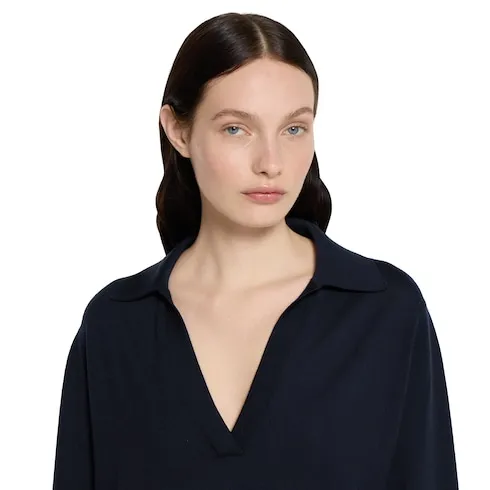 Extra Fine Wool Polo Top