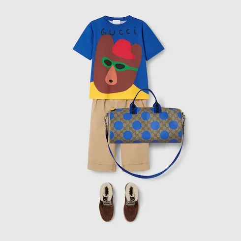 Children's Printed Gg Top Handle Bag