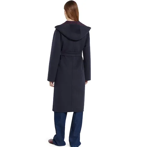 Reversible Wool Silk Hooded Coat