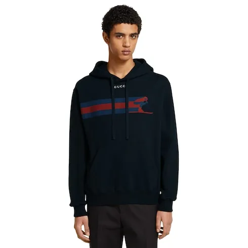 Cotton Jersey Sweatshirt With Print