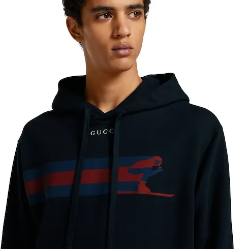 Cotton Jersey Sweatshirt With Print
