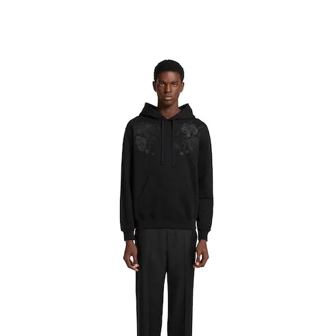 Cotton Jersey Sweatshirt With Embroidery