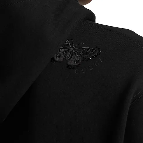 Cotton Jersey Sweatshirt With Embroidery