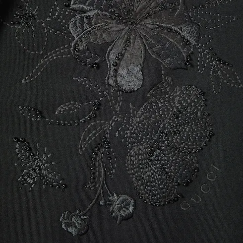 Cotton Jersey Sweatshirt With Embroidery