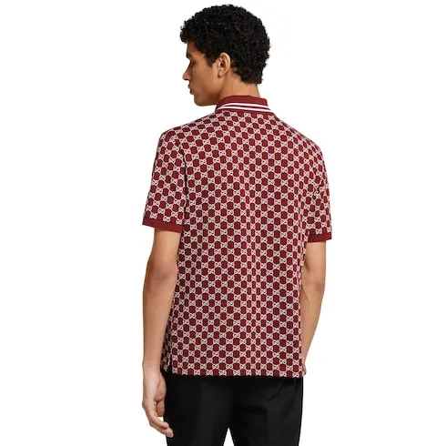 Gg Cotton Piquet Jacquard Polo Shirt