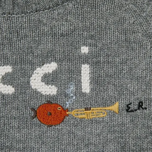 Children's Wool Sweater With Embroidery